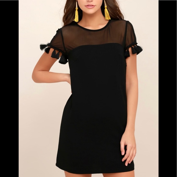 lulus black shift dress